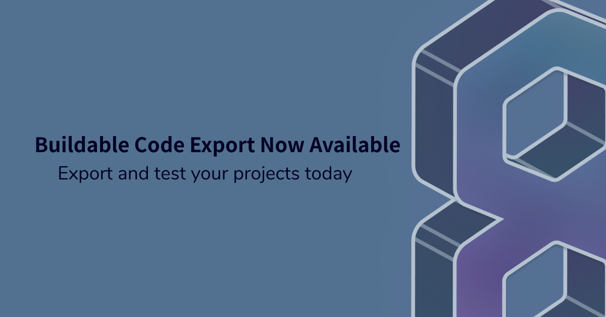 Buildable Code Export Now Available