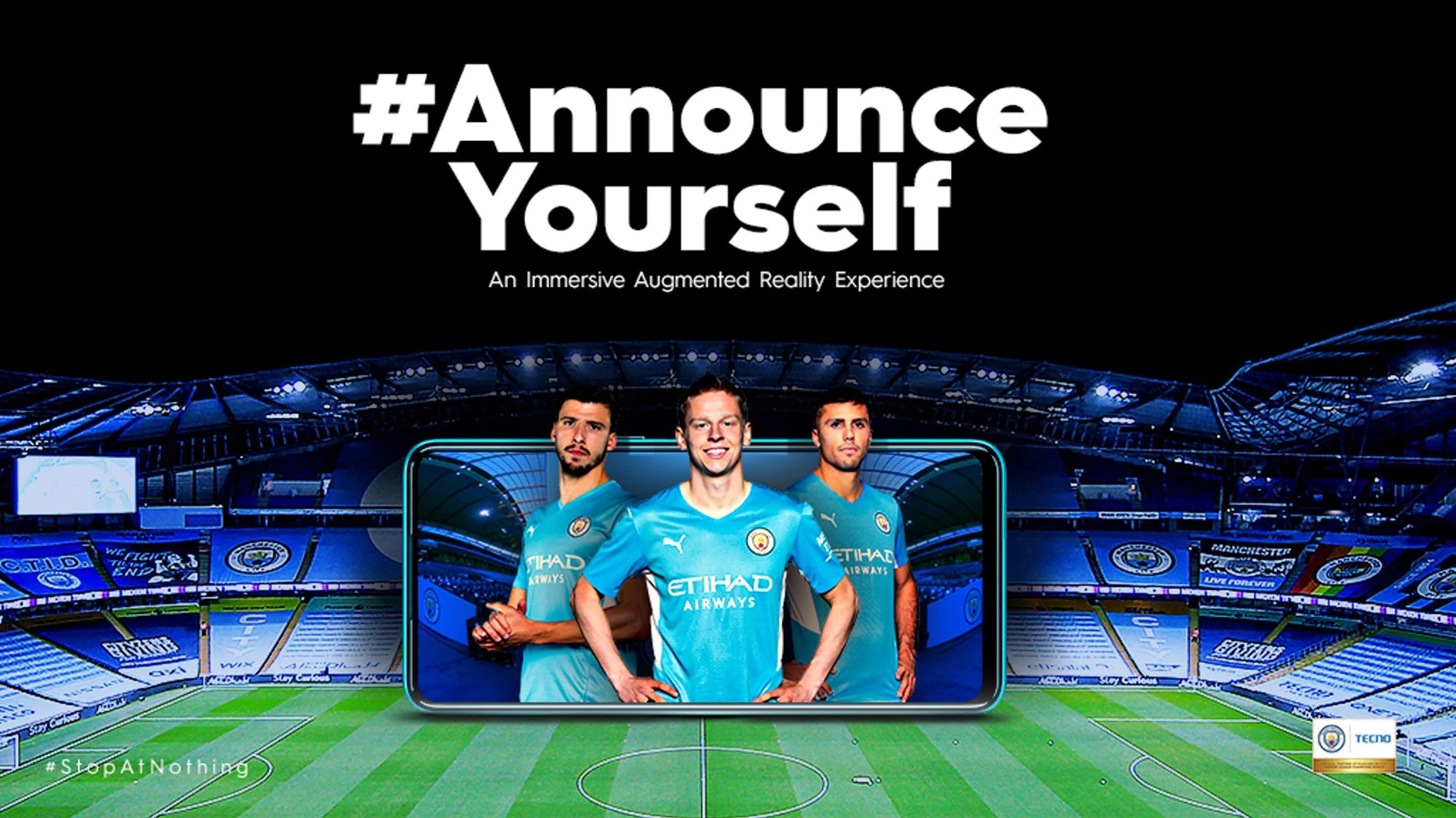 Manchester City and TECNO Mobile launch a WebAR experience that allows football fans to sign for the Premier League champions